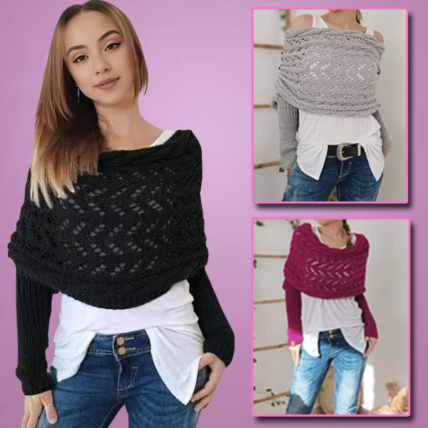 Pleteni Ogrtač s Rukavima | KNITKA