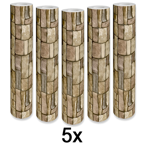5x Samoljepljivi 3D zidni panel s uzorkom cigle | WALLCORWRAP