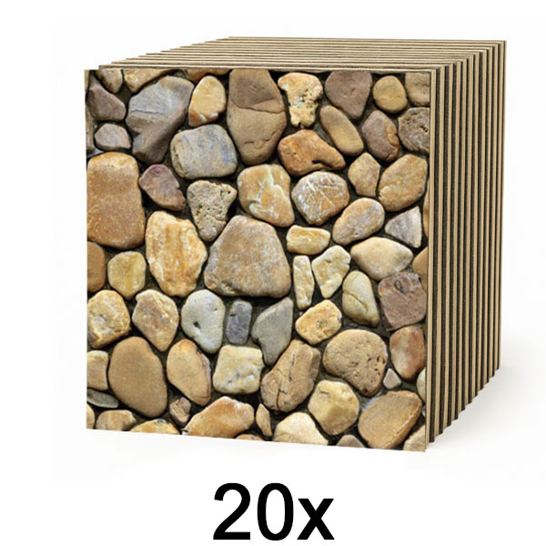 2x 3D zidne pločice s efektom kamena – odlijepi i zalijepi | STONEBLOCKS