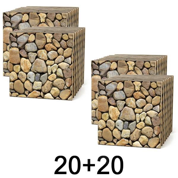 2x 3D zidne pločice s efektom kamena – odlijepi i zalijepi | STONEBLOCKS 1+1 GRATIS