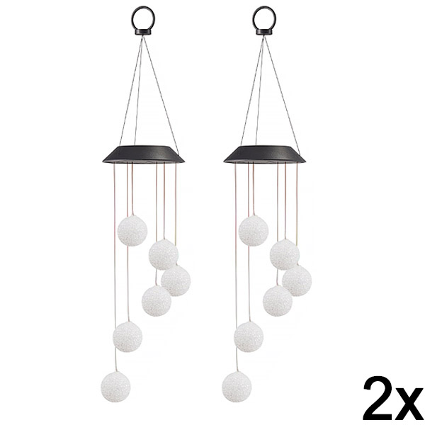 2x Solarna viseća LED vrtna svjetiljka | AURAWIND