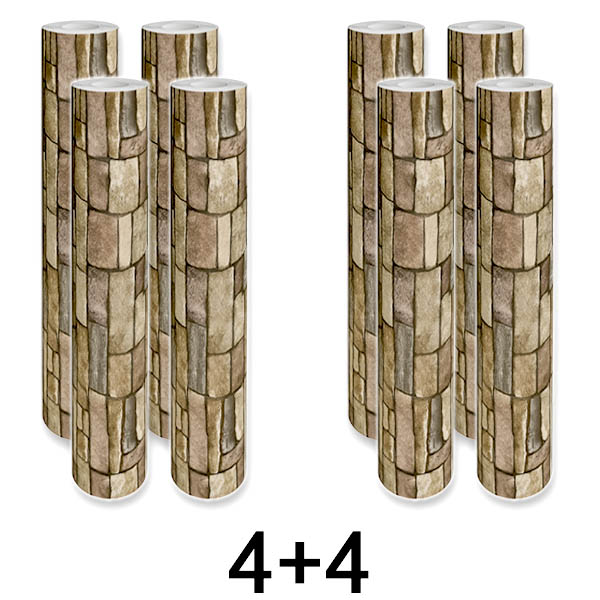 4x 1+1 GRATIS Samoljepljivi 3D zidni panel s uzorkom cigle | WALLCORWRAP